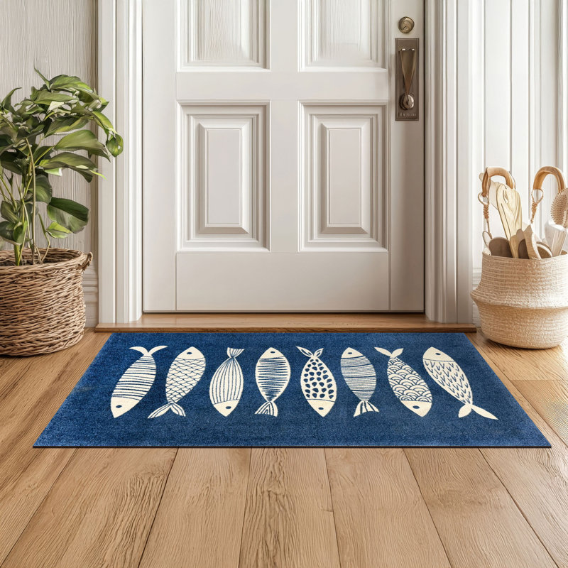 Fish Tango Washable Rug, 24" W x 35" L  , Nylon
