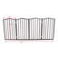 Barrière pour animaux - Barrière pour chiens, portes, escaliers ou maison - Autoportante, pliante, brune, en bois arqué