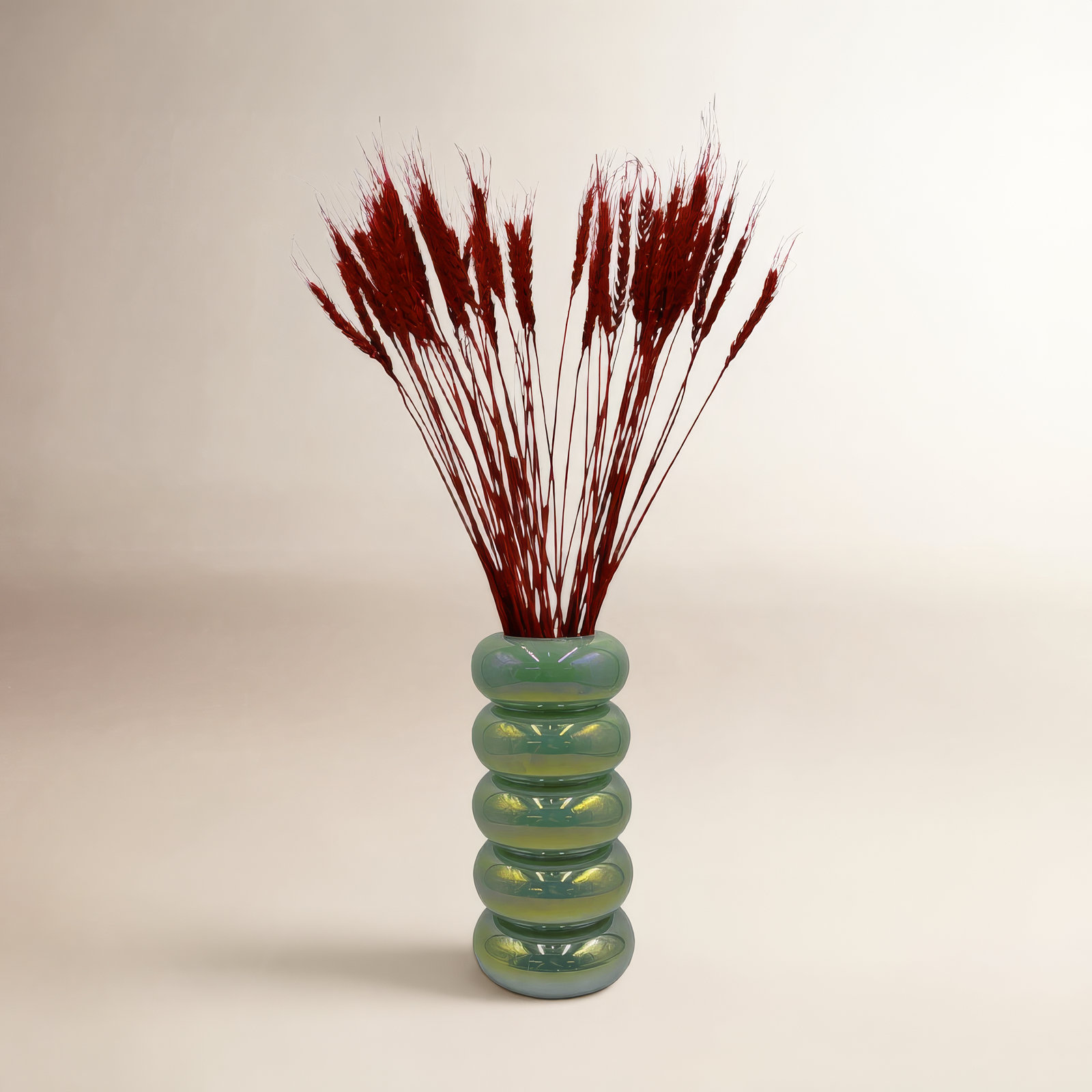 Dried Preserved Wheat Stems, Red