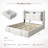 Upholstered Bed Frame With Headboard And Led Lights, Storage Bed With 4  Drawers And Open Shelves, Led Bed With Charging Station-756121794-756121853