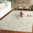 Marquee 508 Hand Tufted Wool/Cotton/Pet Yarn Floral Rug in Gray/Light Brown-108597617