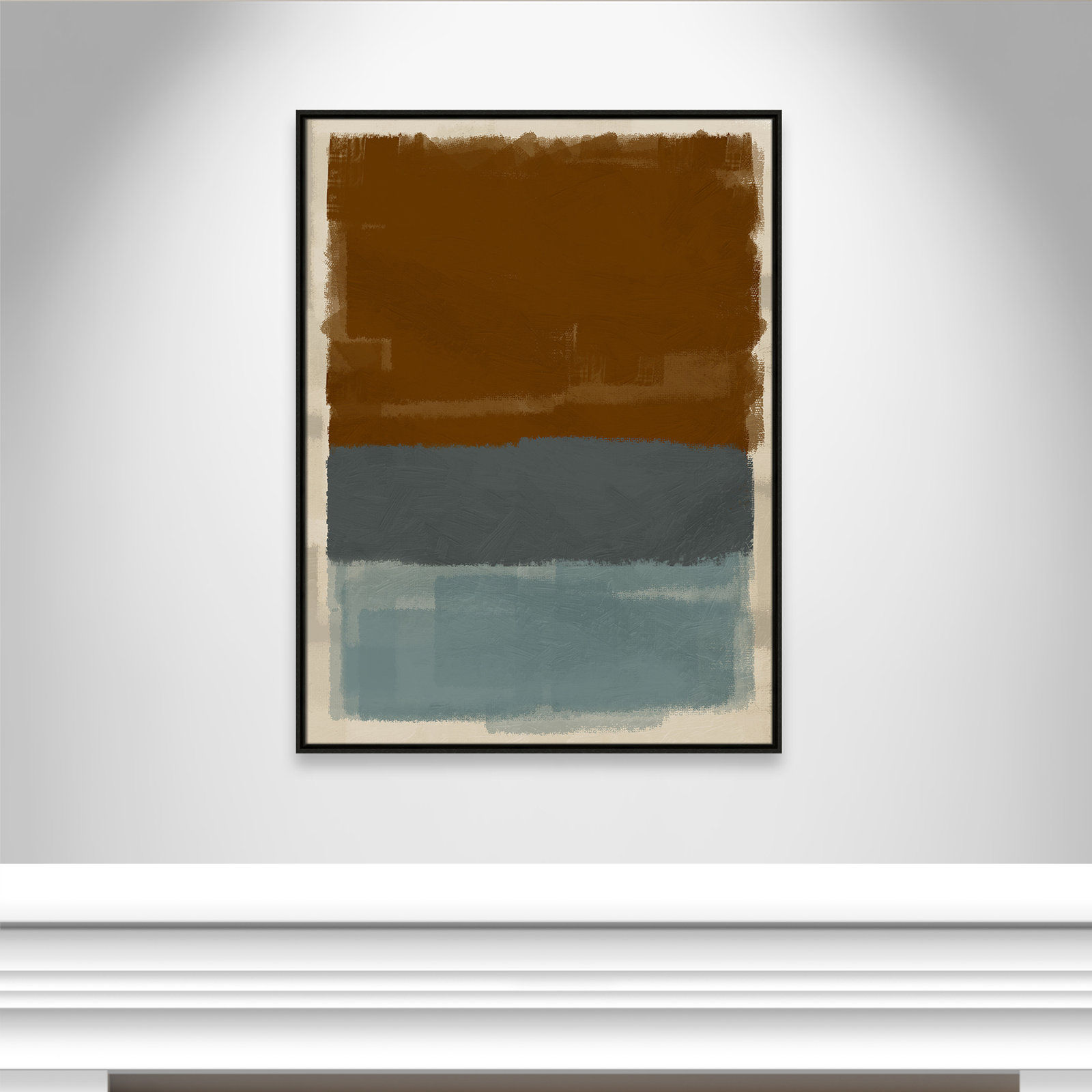Turbulent Honesty Print by Marcus Prime, 31.5'' W x 41.5'' H, Espresso Floater