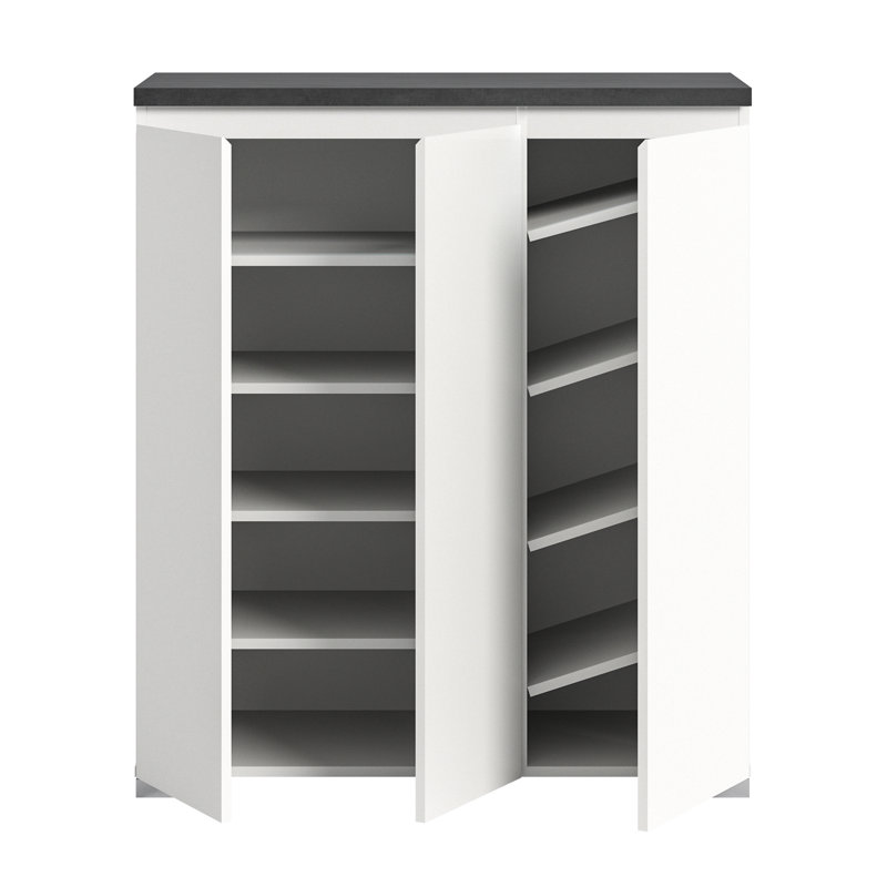 Shoelove Shoe Cabinet, Black/White