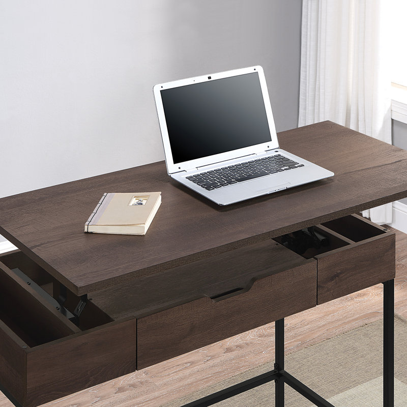 Bureau debout à hauteur ajustable Maysen, Brun