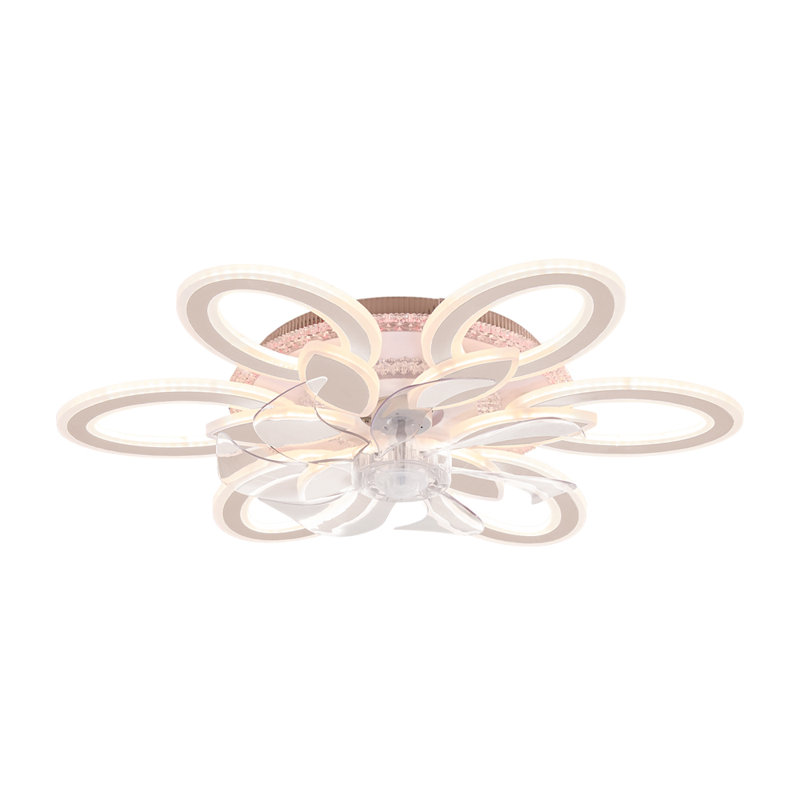 Ceiling Fan with LED Lights, White