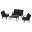 Ensemble de chaises à assise profonde 4 pièces Braxton-131225575