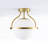 11.2‘’-1 Light  Sphere Globe Frosted Glass Semi Flush Mount For Dining Room Hallway-137798840