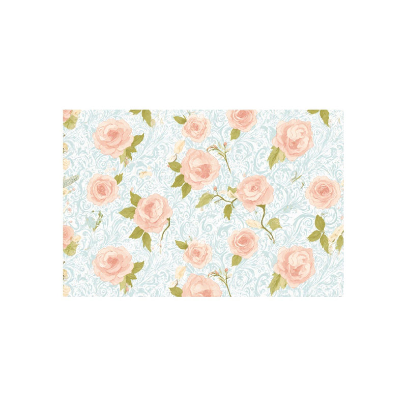 Tapis de bain romantique à motif de roses roses, 36 x 24