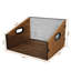 Caisse de rangement pour disque vinyle et bois