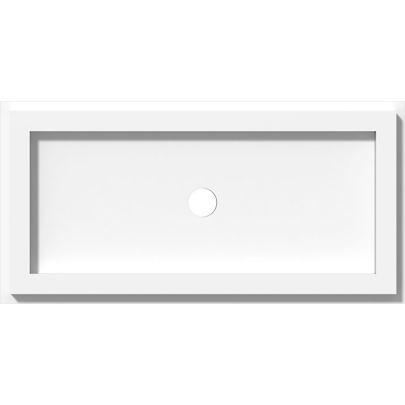 Médaillon de plafond rectangulaire rectangulaire en PVC de qualité architecturale, H 1 po x l 14 po x P 7 po