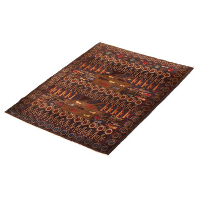 Tapis bleu foncé Saim Rare War 3 pi 2 po x 4 pi 8 po