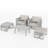 4-Person Aluminum Patio Conversation Set With Ottoman-120131444