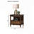 Modern End Table with Pull-Out Tray – Dark Cherry Finish