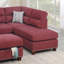 Canapé modulaire en velours rouge # F6419
