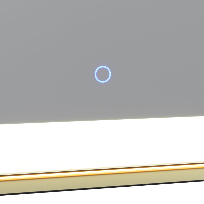 Rectangular Framed LED Bathroom Mirror, 40" x 32"