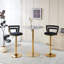 Chaise de bar moderne (ensemble de 2) avec pieds en tube de fer de couleur dorée-977615737