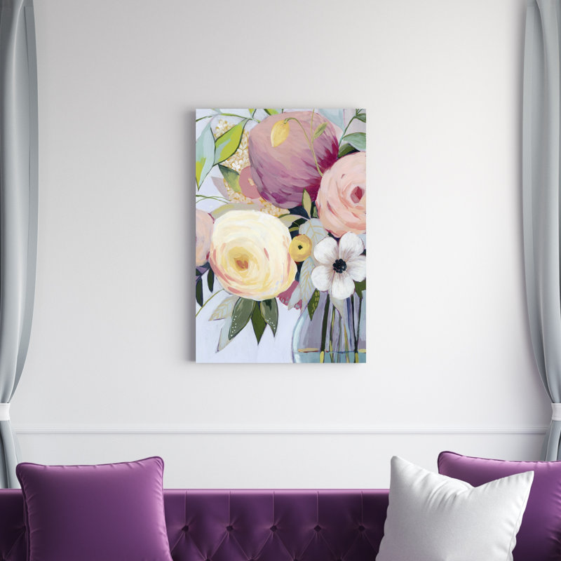 «Georgia Bouquet I», peinture sur toile, H 36 po x l 24 po