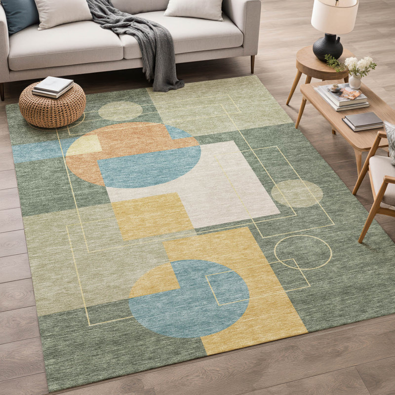 Tapis intérieur / extérieur lavable à la machine Chantille ACN2500, Basilic, 3 pi x 5 pi