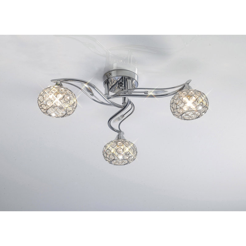 Ebner 3 - Light Unique/Statement Chandelier, Polished Chrome