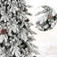 Arbre de Noël / arbre de Noël 7,5 pi avec 40 branches de pin naturel, 1424 pointes, conception d'espace, branches articulées, support en métal stable, aspect enneigé réaliste, idéal pour les petits espaces, entrées, assemblage facile