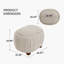 Repose-pieds rond 26,5 po Chenille-130149610
