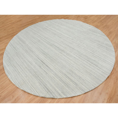 One-of-a-Kind 12'1" X 12'1" New Age Round Area Rug in Ivory