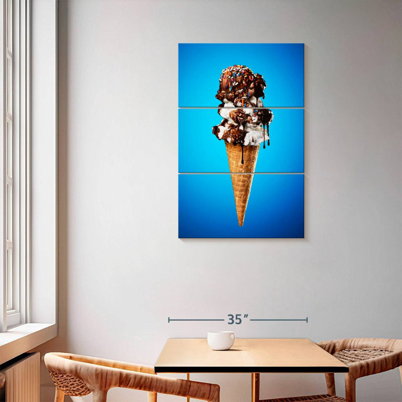 Yarlin Triple Scoop Ice Cream, 57" H x 36" W
