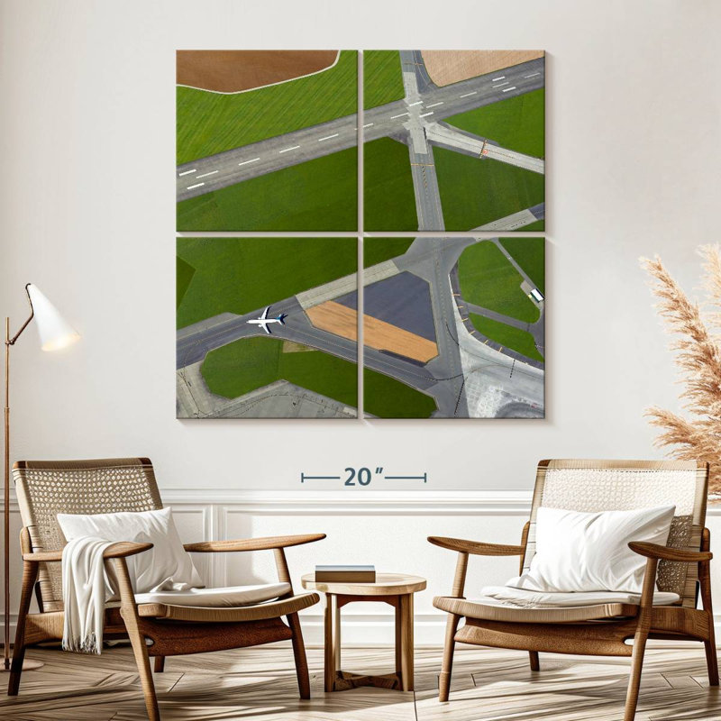 Mehar Airport Runways, 57" H x 57" W