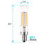 Ampoule DEL Luxrite T6.5 5W = 60W, 3500K, blanc naturel, 500 lumens, ampoules candélabres à DEL à culot variable E12, ensemble de 6 ampoules à filament Edison