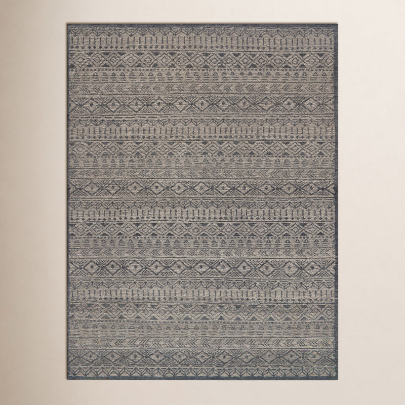 Hansel Wool Geometric Indoor Rug, Rectangle 5'6" x 8'6"
