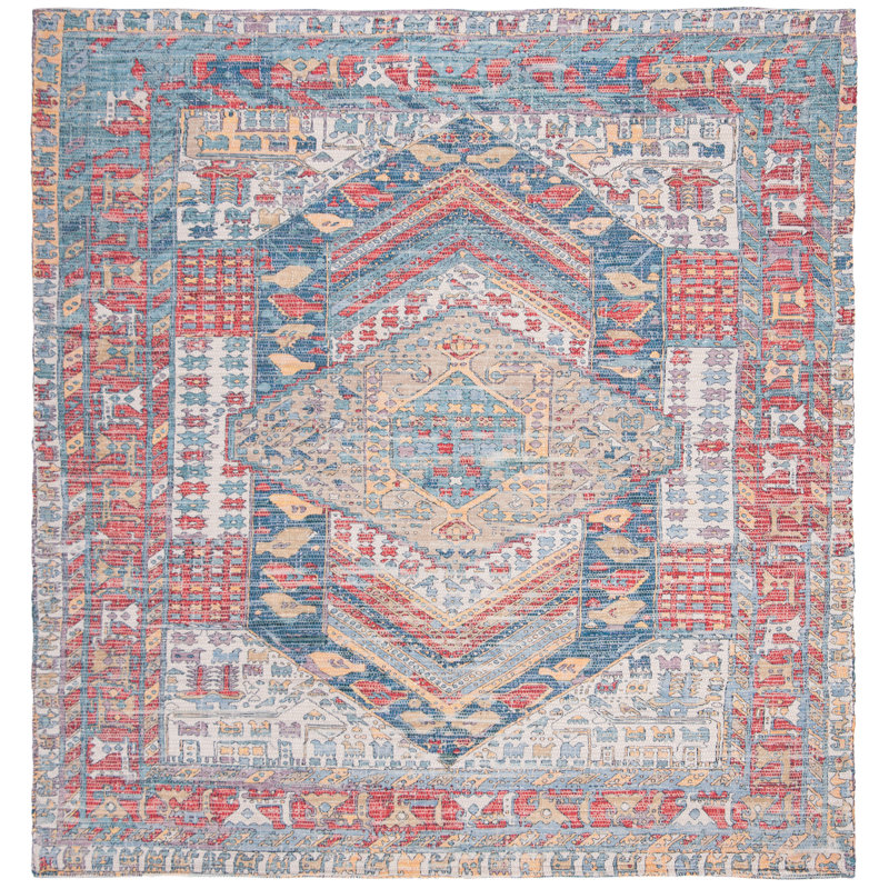 Joppatowne Hand Loomed Performance Oriental Rug, Square 6'