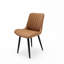 Ensemble de 2 chaises de salle à manger modernes en similicuir avec coussins épais et pieds en métal, chaises d'appoint en faux cuir sans accoudoirs pour la cuisine et la salle à manger-130493375-130493364-130493369