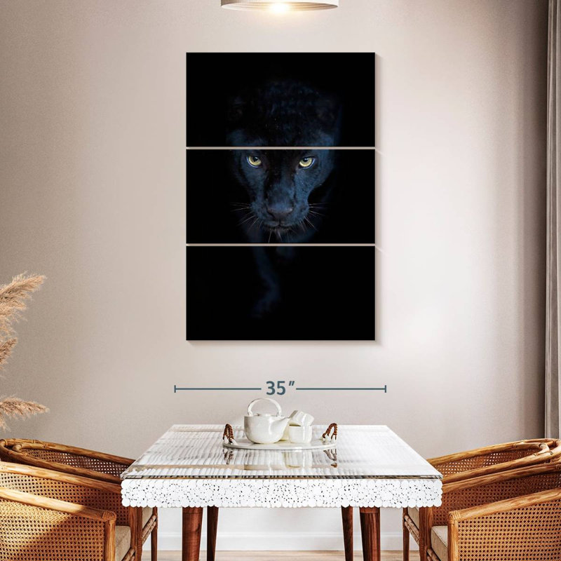 Brampt Sneaky Black Panther I, 50" H x 32" W