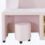 Lit tapissier bas standard avec bureau de chevet et tabouret rond, lit pour mère et enfant-97691215-97691214