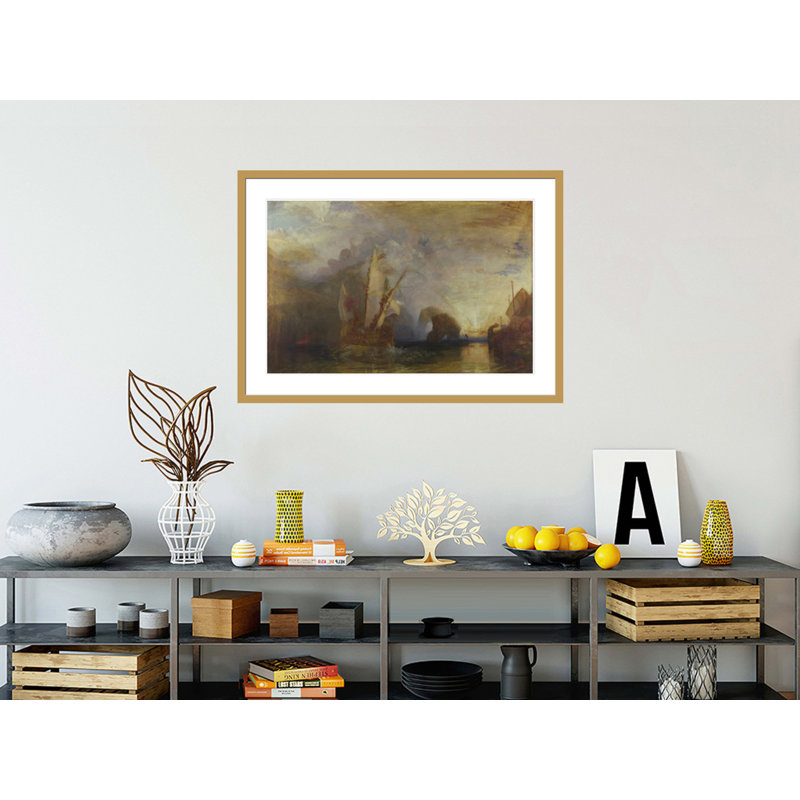 «Ulysses moquer Polyphemus - Homer's Odyssey» par Joseph Mallord William Turner - impression giclée encadrée