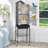 Dewsbury 62.2" Metal Pointed Roof Bird Cage with Wheels-1301317165
