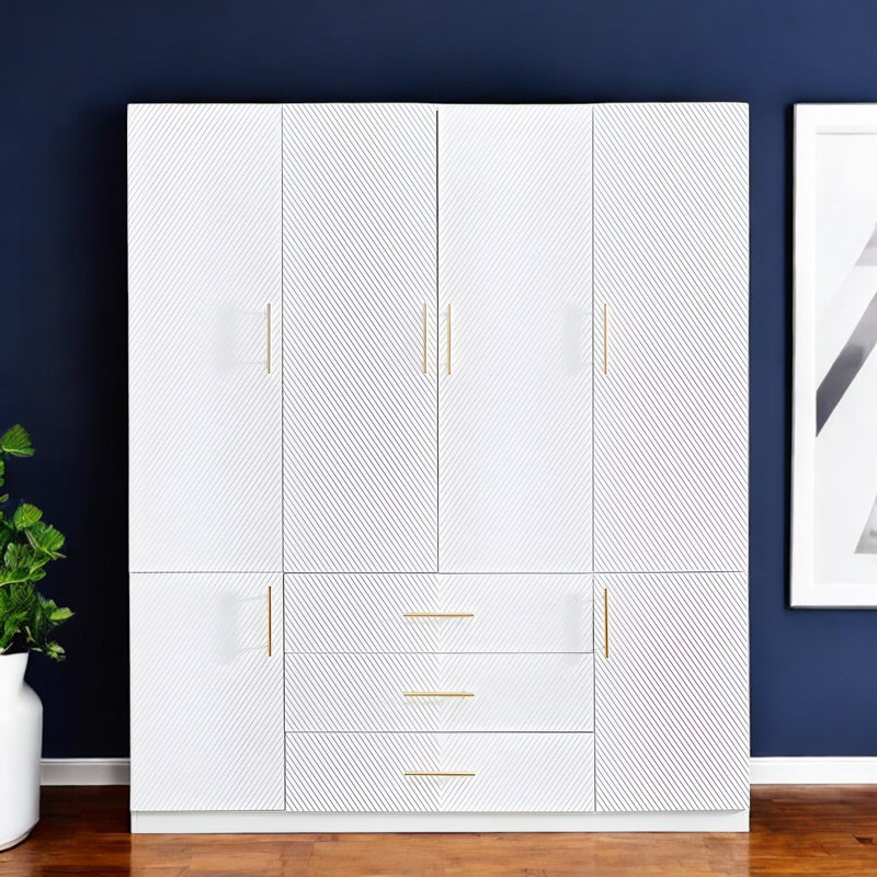 Commode combinée 74 po à trois portes 74 po