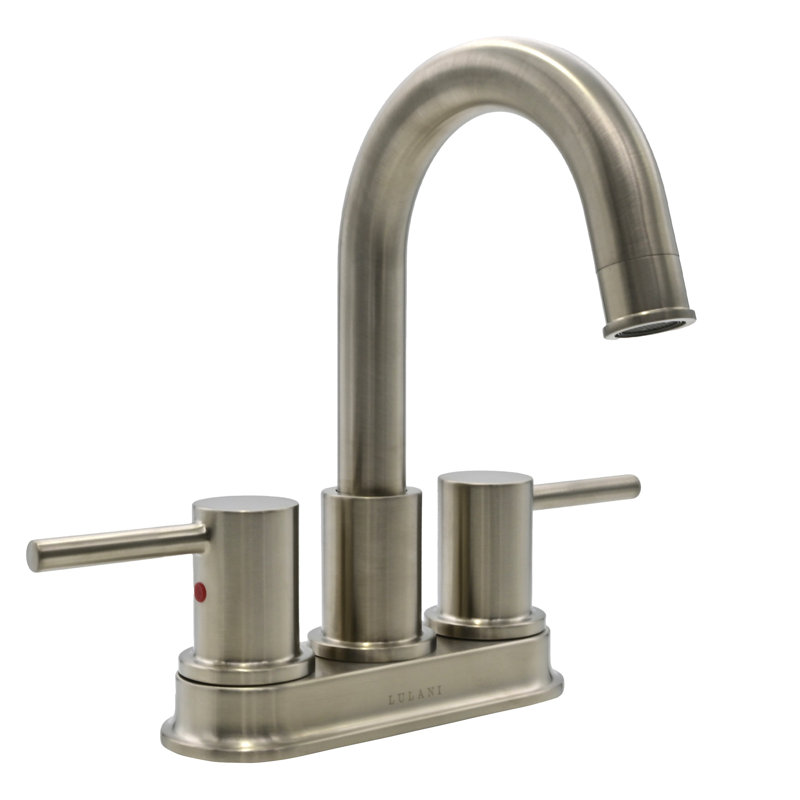 Robinet de salle de bain central avec drain Lulani St. Lucia, Nickel brossé