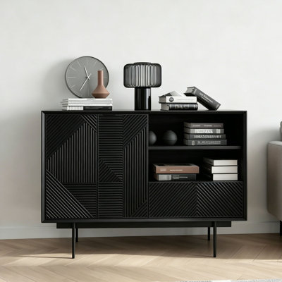 Solid Wood Minimalist Storage Sideboard