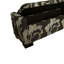 Banc de rangement de 48 po de long avec finition noire et motif floral brun foncé
