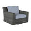 Fauteuil rustique tissé pivotant (sans haut-parleur) gris ardoise-590122802-792342708-684744691