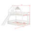 Structure de lit superposé avec glissade et échelle intégrée Wood House-918782128