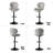 19.29" Bar Stools Set of 2 Modern Swivel Bar Chairs, Barstools Counter Height with High Backrest, Easy 3-5 Minute Assembly for Bar, Kitchen, Dining Room-1899866518-1909169408