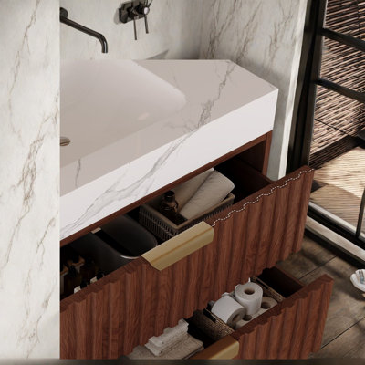Meuble-lavabo moderne (avec meuble-lavabo et lavabo) avec rangement