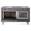 ILVE Nostalgie II Noblesse 60 in Dual Fuel Range 7 Burner, Griddle, Frenchtop-1606747986-1606748021