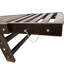 Lit de jour d'extérieur en bois avec coussins - réglable pour différentes positions, housses de coussin en bois franc brun / gris élégantes et pratiques