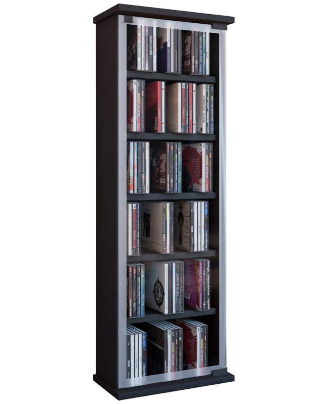 VCM - Classic Multimedia Storage Rack, Black