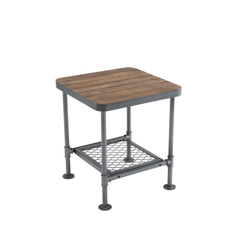 Valpy Solid Wood Top End Table