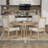 4 - Person Extendable Pedestal Dining Set-223459557