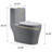 Dual-Flush Gray Silent Anti-Odor Toilet (Seat Included)